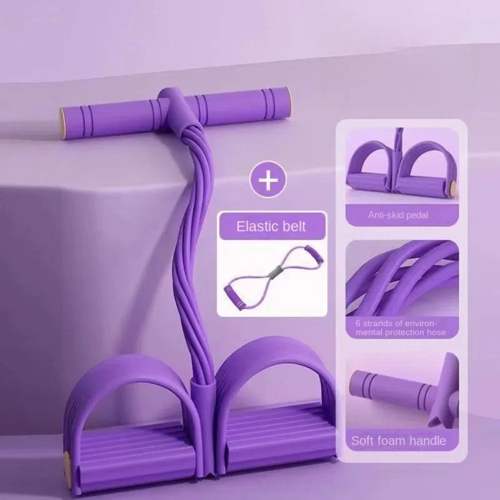 Entrenador Multifuncional de Resistencia con Pedales y 6 Bandas | Fitness Completo en Casa
