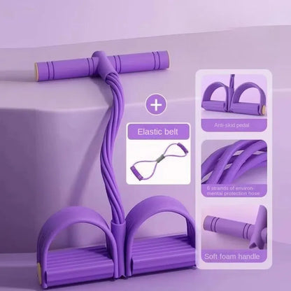 Entrenador Multifuncional de Resistencia con Pedales y 6 Bandas | Fitness Completo en Casa